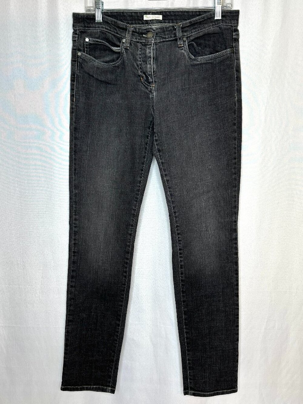 Eileen‎ Fisher Tapered Leg Black Jeans, Size 10 Minimalist Capsule Classic